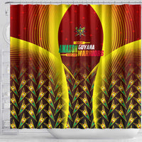 Guyana Cricket Amazon Warriors Shower Curtain Unleashing the Power Battle Mode