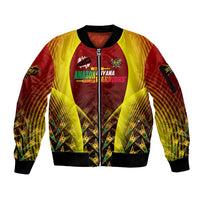 Personalised Guyana Cricket Amazon Warriors Sleeve Zip Bomber Jacket Unleashing the Power Battle Mode