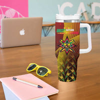 Guyana Cricket Amazon Warriors Tumbler With Handle Unleashing the Power Battle Mode