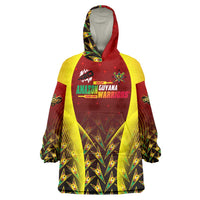 Personalised Guyana Cricket Amazon Warriors Wearable Blanket Hoodie Unleashing the Power Battle Mode