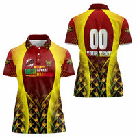 Personalised Guyana Cricket Amazon Warriors Women Polo Shirt Unleashing the Power Battle Mode
