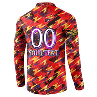 Personalised Trinidad and Tobago Cricket Knight Riders Button Sweatshirt Trinbago’s Thunder Charge