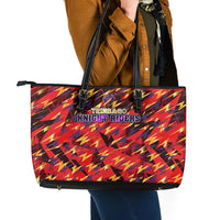 Trinidad and Tobago Cricket Knight Riders Leather Tote Bag Trinbago’s Thunder Charge