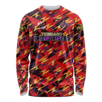 Personalised Trinidad and Tobago Cricket Knight Riders Long Sleeve Shirt Trinbago’s Thunder Charge