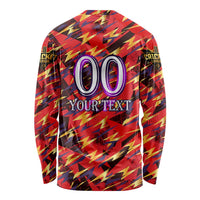 Personalised Trinidad and Tobago Cricket Knight Riders Long Sleeve Shirt Trinbago’s Thunder Charge