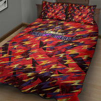 Trinidad and Tobago Cricket Knight Riders Quilt Bed Set Trinbago’s Thunder Charge