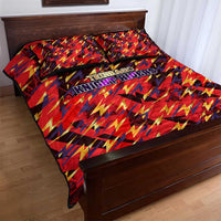 Trinidad and Tobago Cricket Knight Riders Quilt Bed Set Trinbago’s Thunder Charge