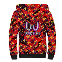 Personalised Trinidad and Tobago Cricket Knight Riders Sherpa Hoodie Trinbago’s Thunder Charge