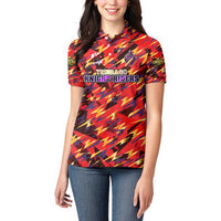 Personalised Trinidad and Tobago Cricket Knight Riders Women Polo Shirt Trinbago’s Thunder Charge