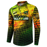Personalised Jamaica Cricket Tallawahs Button Sweatshirt Striking with Reggae Firepower
