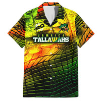 Personalised Jamaica Cricket Tallawahs Family Matching Off Shoulder Short Dress and Hawaiian Shirt Striking with Reggae Firepower