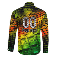 Personalised Jamaica Cricket Tallawahs Family Matching Puletasi and Hawaiian Shirt Striking with Reggae Firepower