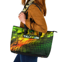 Jamaica Cricket Tallawahs Leather Tote Bag Striking with Reggae Firepower