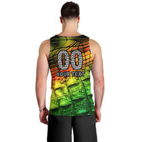 Personalised Jamaica Cricket Tallawahs Men Tank Top Striking with Reggae Firepower