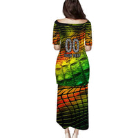 Personalised Jamaica Cricket Tallawahs Puletasi Striking with Reggae Firepower