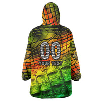 Personalised Jamaica Cricket Tallawahs Wearable Blanket Hoodie Striking with Reggae Firepower