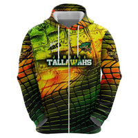 Personalised Jamaica Cricket Tallawahs Zip Hoodie Striking with Reggae Firepower