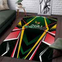 St Kitts and Nevis Cricket Patriots Area Rug Rising with Caribbean Battlefield