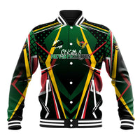 Personalised St Kitts and Nevis Cricket Patriots Baseball Jacket Rising with Caribbean Battlefield