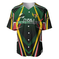 Personalised St Kitts and Nevis Cricket Patriots Baseball Jersey Rising with Caribbean Battlefield