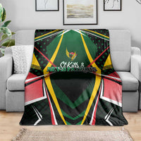 St Kitts and Nevis Cricket Patriots Blanket Rising with Caribbean Battlefield