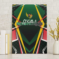 St Kitts and Nevis Cricket Patriots Canvas Wall Art Rising with Caribbean Battlefield