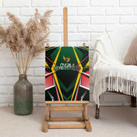 St Kitts and Nevis Cricket Patriots Canvas Wall Art Rising with Caribbean Battlefield
