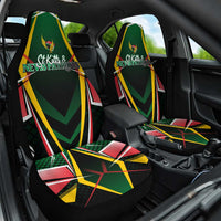 St Kitts and Nevis Cricket Patriots Car Seat Cover Rising with Caribbean Battlefield
