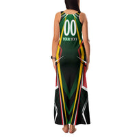 Personalised St Kitts and Nevis Cricket Patriots Family Matching Tank Maxi Dress and Hawaiian Shirt Rising with Caribbean Battlefield