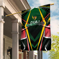 St Kitts and Nevis Cricket Patriots Garden Flag Rising with Caribbean Battlefield