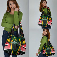 St Kitts and Nevis Cricket Patriots Grocery Bag Rising with Caribbean Battlefield