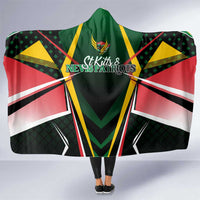 St Kitts and Nevis Cricket Patriots Hooded Blanket Rising with Caribbean Battlefield