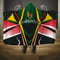St Kitts and Nevis Cricket Patriots Hooded Blanket Rising with Caribbean Battlefield