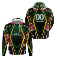 Personalised St Kitts and Nevis Cricket Patriots Hoodie Rising with Caribbean Battlefield