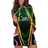Personalised St Kitts and Nevis Cricket Patriots Hoodie Dress Rising with Caribbean Battlefield