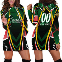 Personalised St Kitts and Nevis Cricket Patriots Hoodie Dress Rising with Caribbean Battlefield