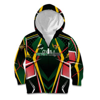Personalised St Kitts and Nevis Cricket Patriots Kid Hoodie Rising with Caribbean Battlefield