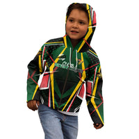 Personalised St Kitts and Nevis Cricket Patriots Kid Hoodie Rising with Caribbean Battlefield