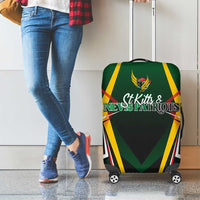 St Kitts and Nevis Cricket Patriots Luggage Cover Rising with Caribbean Battlefield