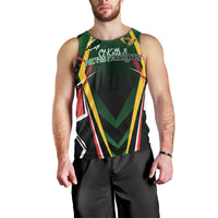 Personalised St Kitts and Nevis Cricket Patriots Men Tank Top Rising with Caribbean Battlefield