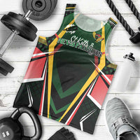 Personalised St Kitts and Nevis Cricket Patriots Men Tank Top Rising with Caribbean Battlefield