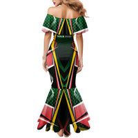 Personalised St Kitts and Nevis Cricket Patriots Mermaid Dress Rising with Caribbean Battlefield