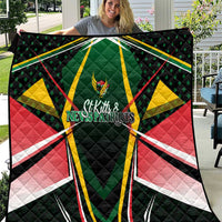 St Kitts and Nevis Cricket Patriots Quilt Rising with Caribbean Battlefield