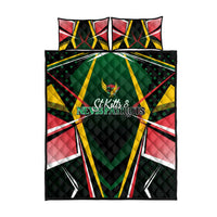 St Kitts and Nevis Cricket Patriots Quilt Bed Set Rising with Caribbean Battlefield