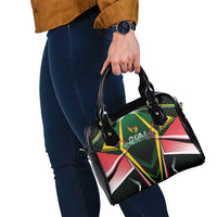 St Kitts and Nevis Cricket Patriots Shoulder Handbag Rising with Caribbean Battlefield
