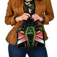St Kitts and Nevis Cricket Patriots Shoulder Handbag Rising with Caribbean Battlefield