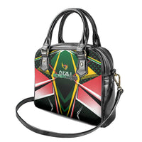 St Kitts and Nevis Cricket Patriots Shoulder Handbag Rising with Caribbean Battlefield