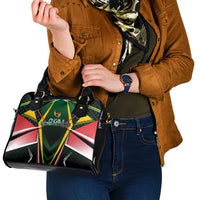 St Kitts and Nevis Cricket Patriots Shoulder Handbag Rising with Caribbean Battlefield