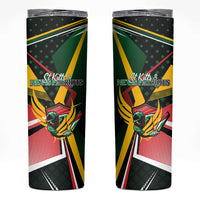St Kitts and Nevis Cricket Patriots Skinny Tumbler Rising with Caribbean Battlefield