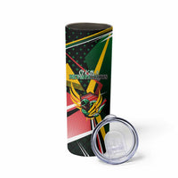 St Kitts and Nevis Cricket Patriots Skinny Tumbler Rising with Caribbean Battlefield